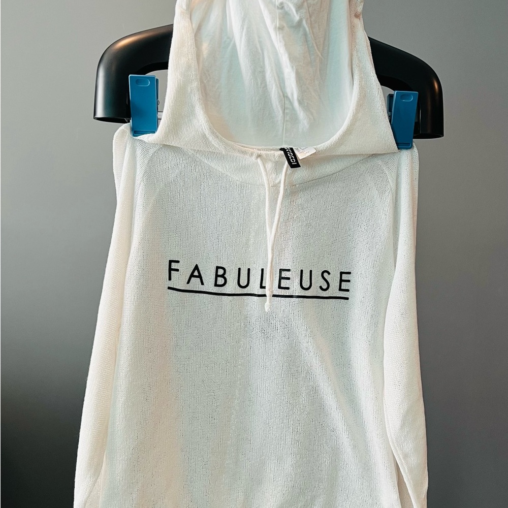 ‘H&M’ Women's White Hoodie Top